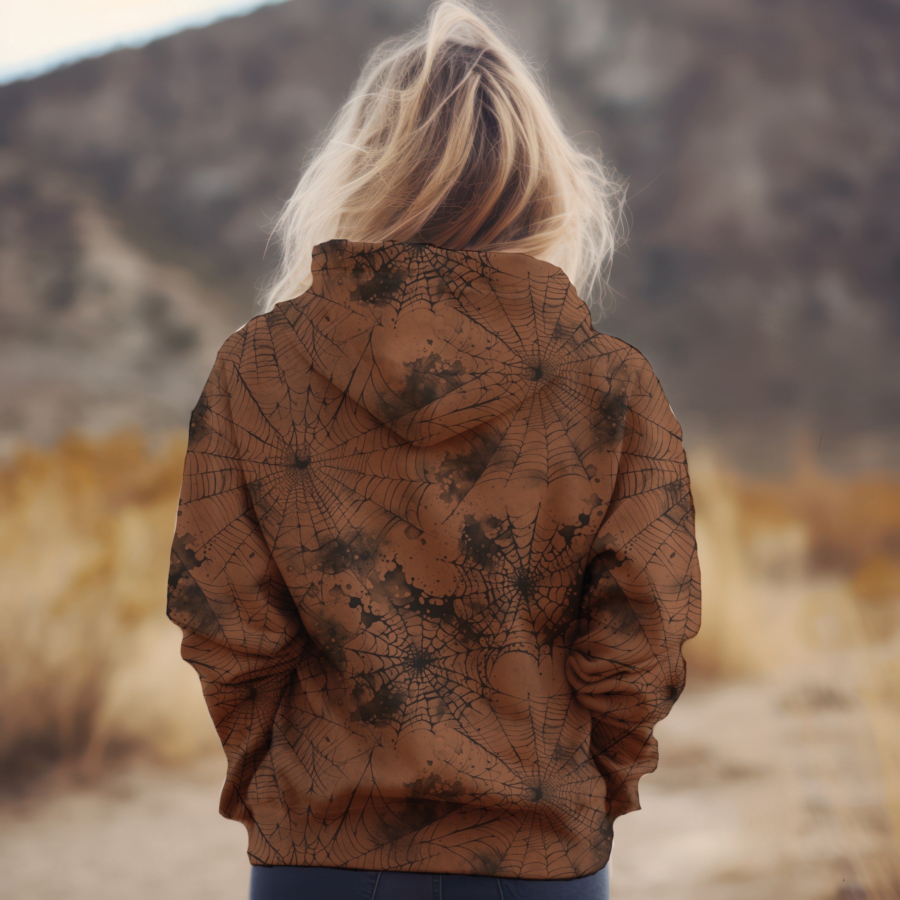 Braunes Spinnennetz Halloween Aktuelle Vorbestellung